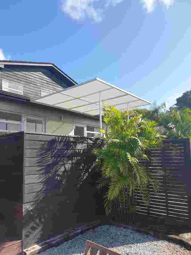 Fixed Frame Awnings - Flat panel Awning with PVC mesh in Auckland copy.jpg
