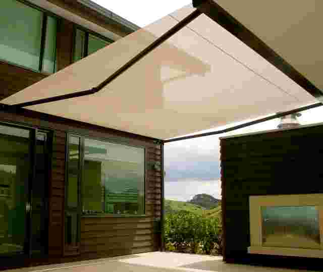 Retractable Awnings - Cassette Folding Arm awning over outdoor patio in Mangawai (1).jpg