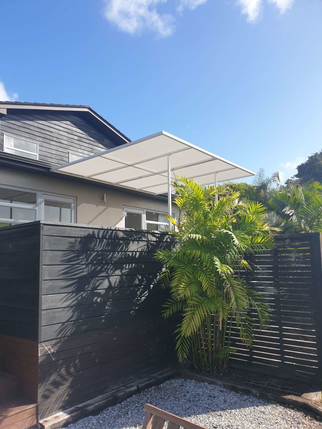 Fixed Frame Awnings - Flat panel Awning with PVC mesh in Auckland copy.jpg